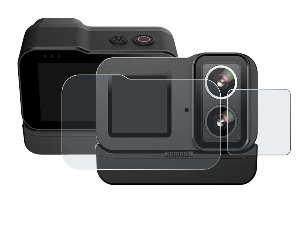 Image de l'appareil SJCAM SJ20 Dual Lens avec une grande variété de protections d'écran.