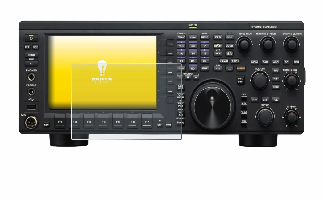 Image de l'appareil Kenwood TS-890S avec une grande variété de protections d'écran.