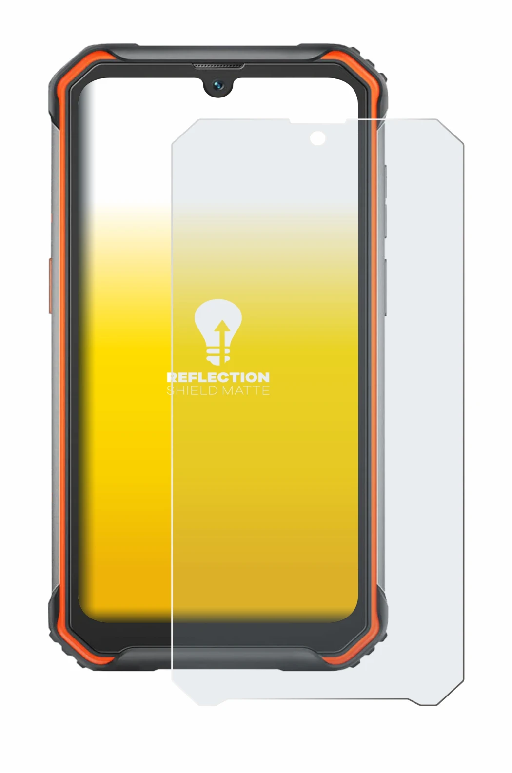 Image de l'appareil Blackview BV7200 avec une grande variété de protections d'écran.