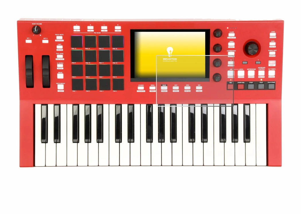 Image de l'appareil Akai Professional MPC Key 37 avec une grande variété de protections d'écran.