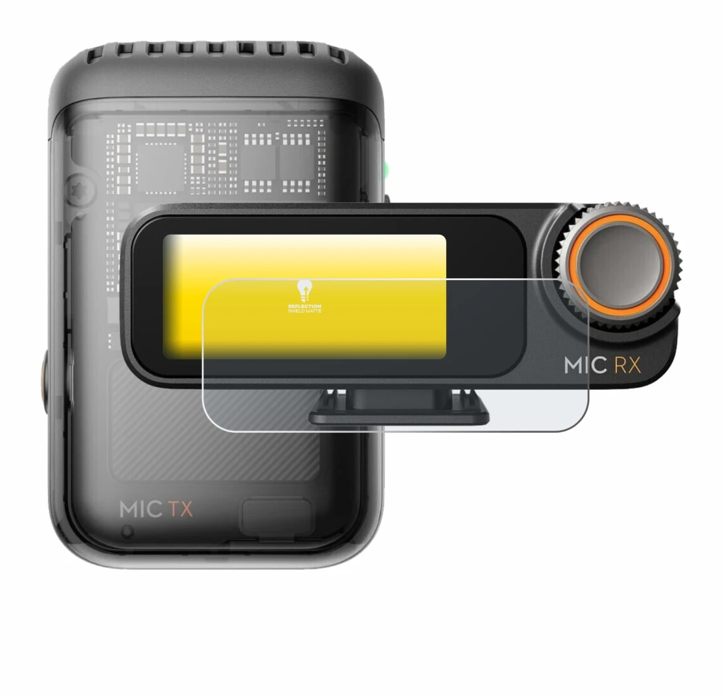 Image de l'appareil DJI Mic 2 (Receiver) avec une grande variété de protections d'écran.
