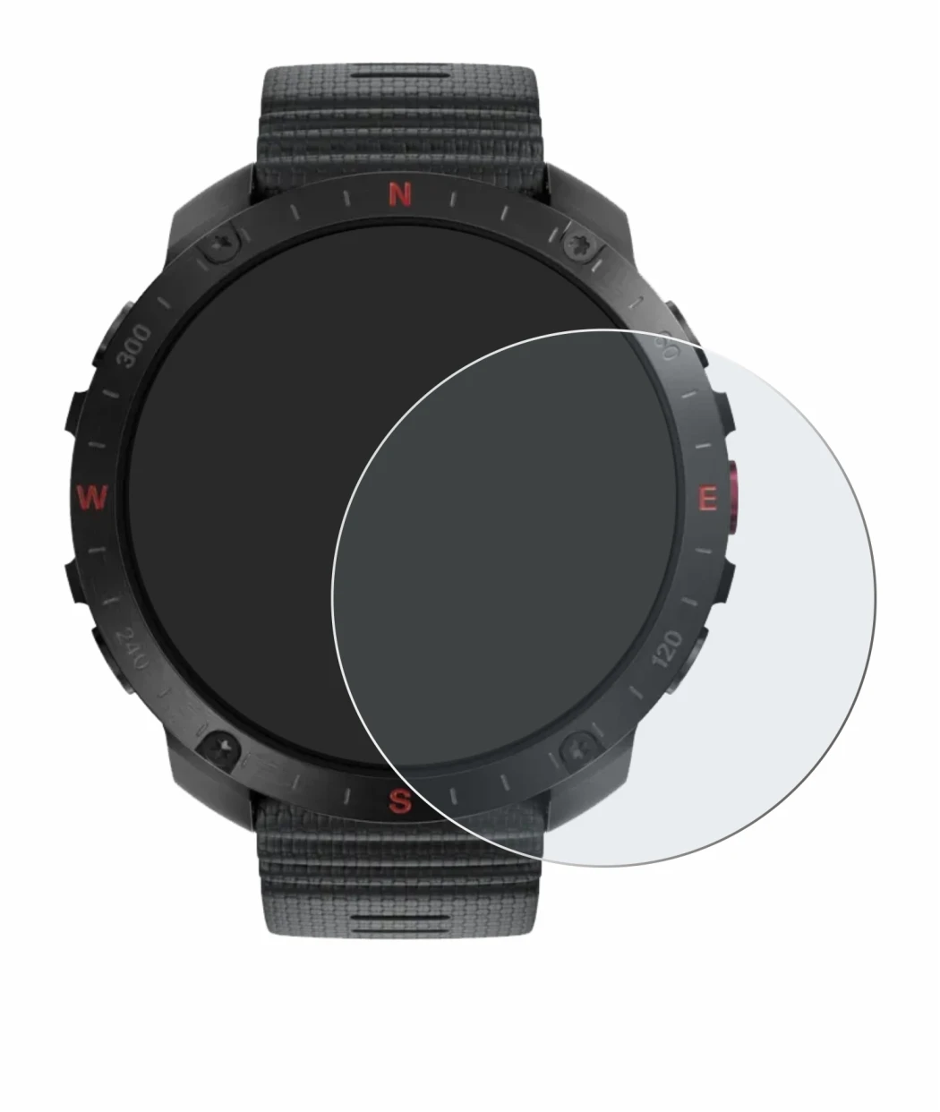 Image de l'appareil Polar Grit X2 Pro avec une grande variété de protections d'écran.