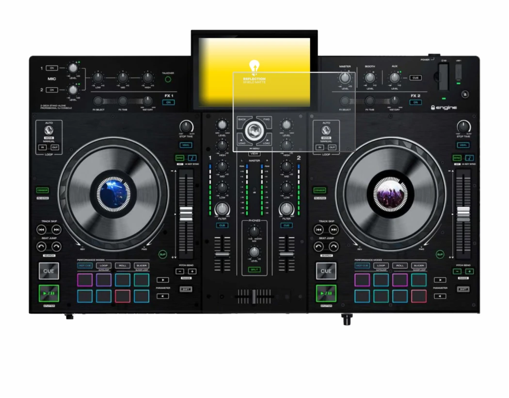 Image de l'appareil Denon DJ Prime 2 avec une grande variété de protections d'écran.