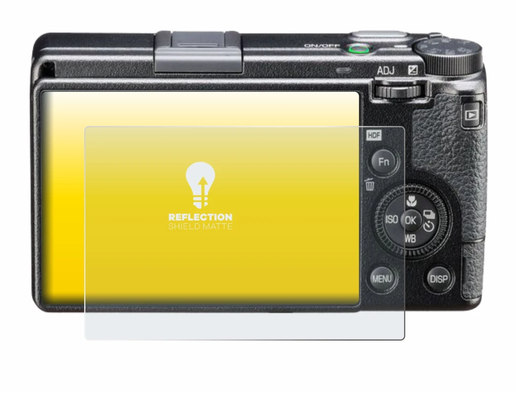 Image de l'appareil Ricoh GR III HDF avec une grande variété de protections d'écran.