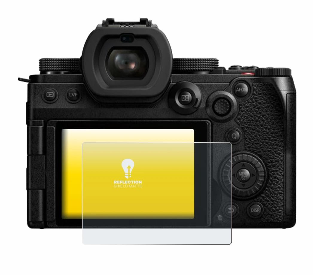 Image de l'appareil Panasonic Lumix DC-S5II avec une grande variété de protections d'écran.