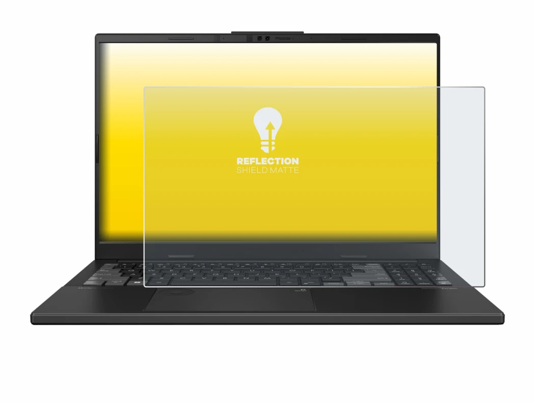 Image de l'appareil ASUS VivoBook Pro 15 OLED N6506 avec une grande variété de protections d'écran.