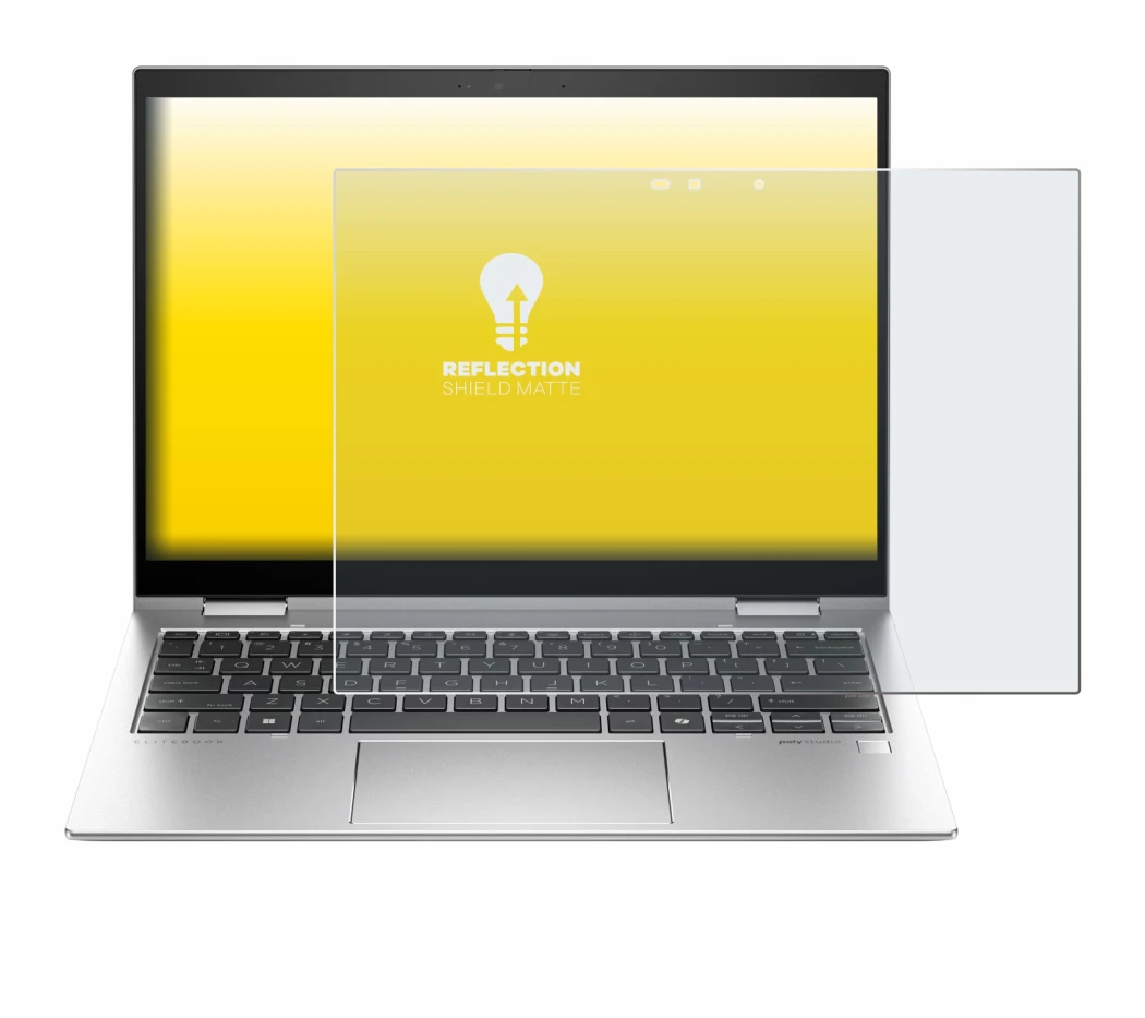 Image de l'appareil HP Elite x360 830 G11 2-in-1 avec une grande variété de protections d'écran.