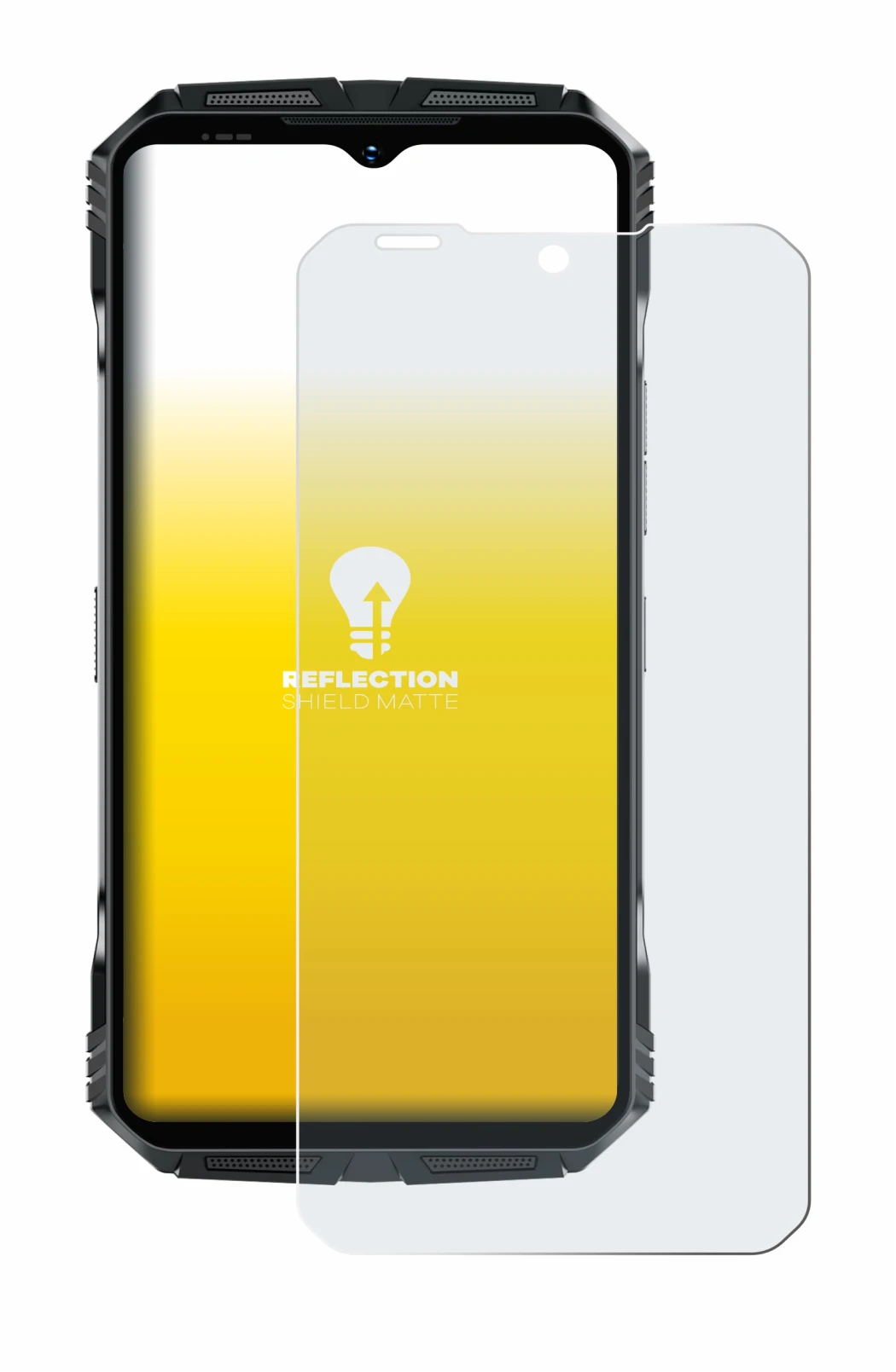 Image de l'appareil Doogee S118 avec une grande variété de protections d'écran.