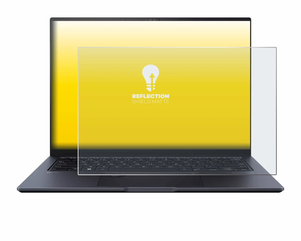 Image de l'appareil ASUS ZenBook Pro 14 UX6404V avec une grande variété de protections d'écran.