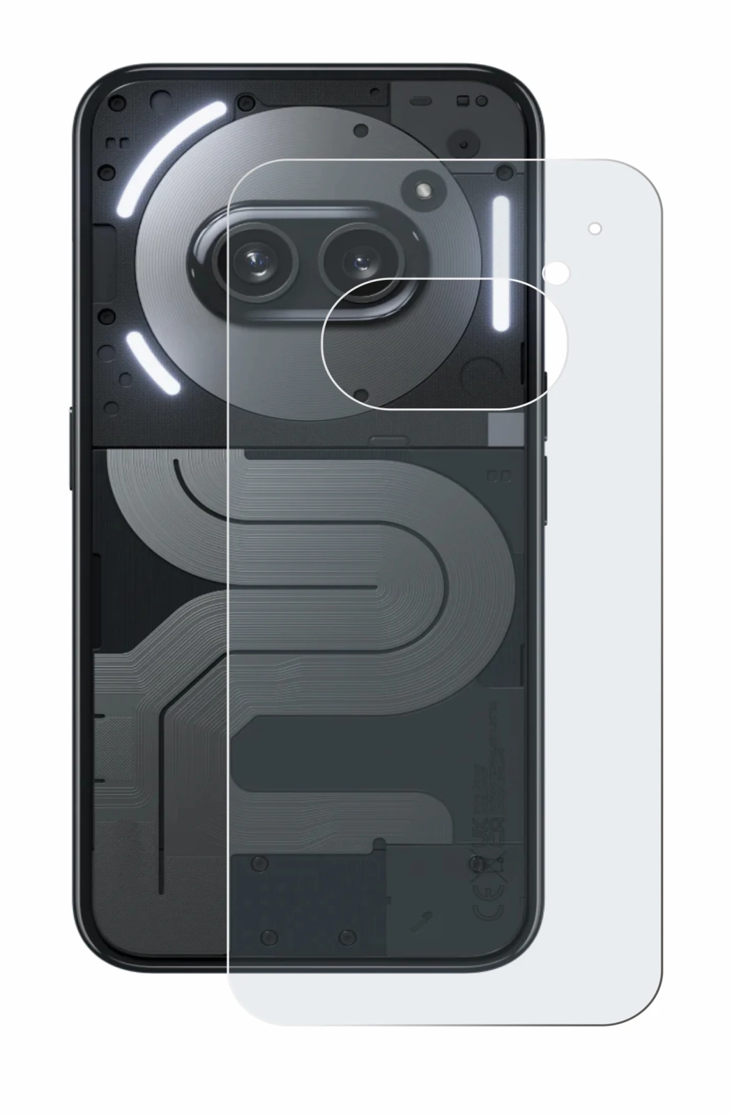 Image de l'appareil Nothing Phone (2a) Plus (Arrière) avec une grande variété de protections d'écran.