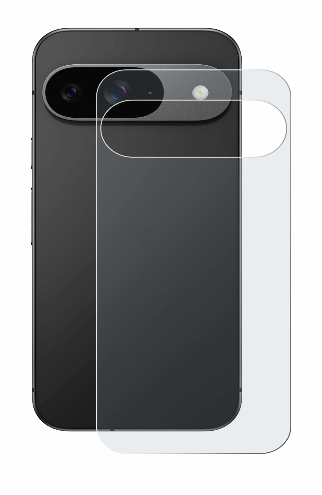 Image de l'appareil Google Pixel 9 (Arrière) avec une grande variété de protections d'écran.
