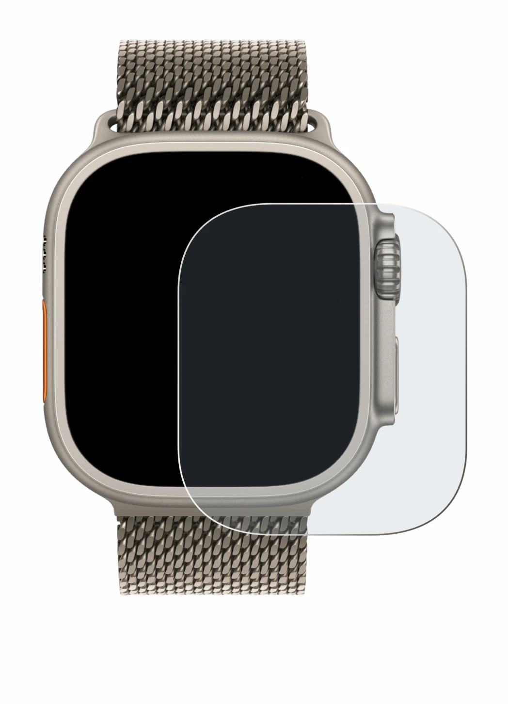 Image de l'appareil Apple Watch Ultra 3 avec une grande variété de protections d'écran.