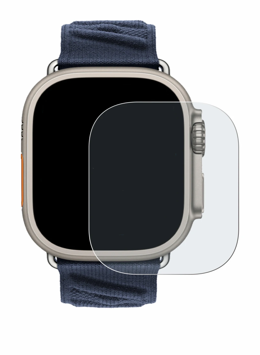 Image de l'appareil Apple Watch Hermès Ultra 2 avec une grande variété de protections d'écran.
