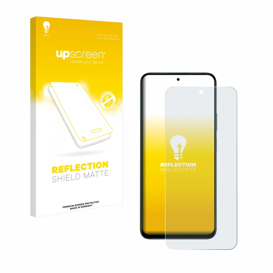 Face avant d’un emballage produit avec le logo de la marque upscreen. À côté, l’appareil Honor 200 Smart est représenté avec l