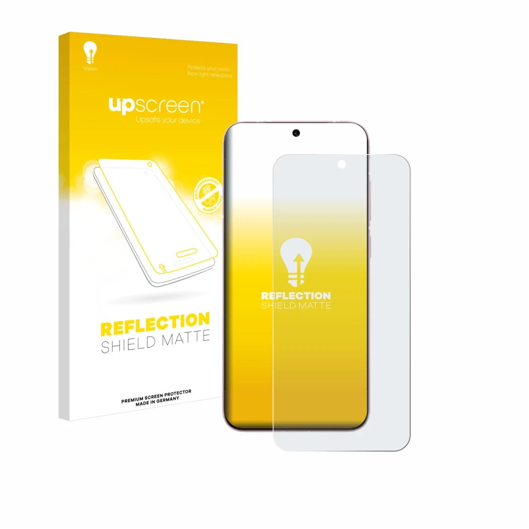 Face avant d’un emballage produit avec le logo de la marque upscreen. À côté, l’appareil Vivo X200 Pro mini est représenté ave