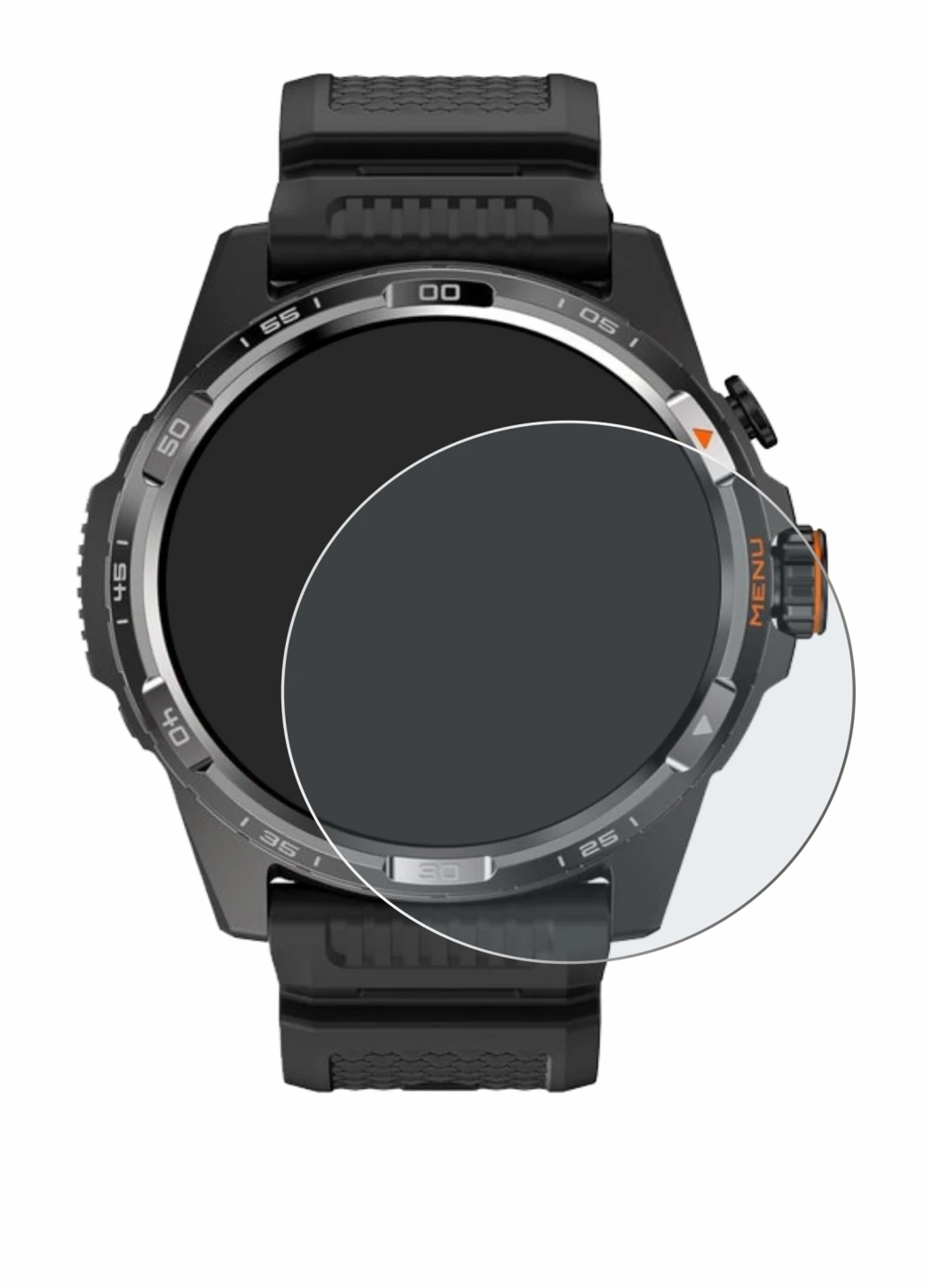 Image de l'appareil Mobvoi Ticwatch Atlas avec une grande variété de protections d'écran.