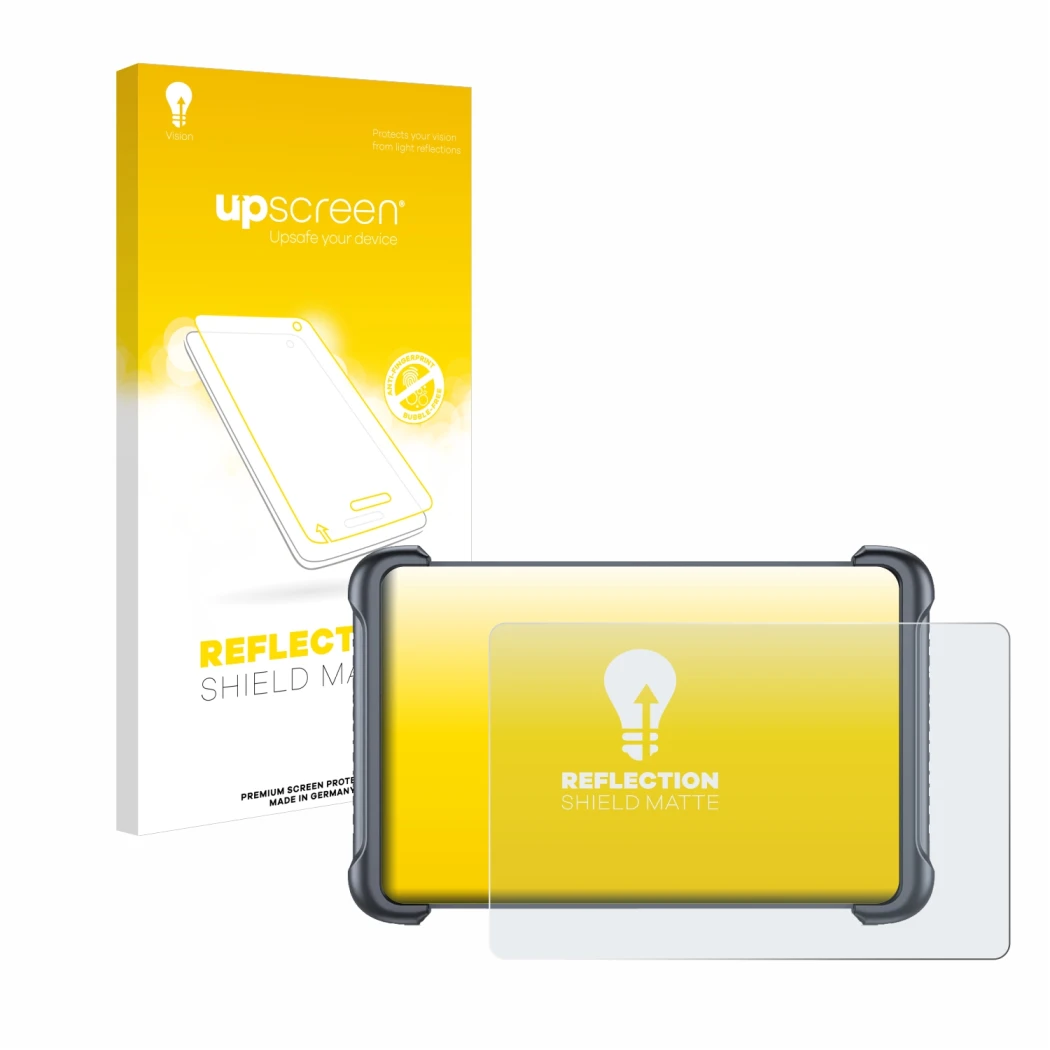 Face avant d’un emballage produit avec le logo de la marque upscreen. À côté, l’appareil Thinkcar Thinkscan 689BT est représen