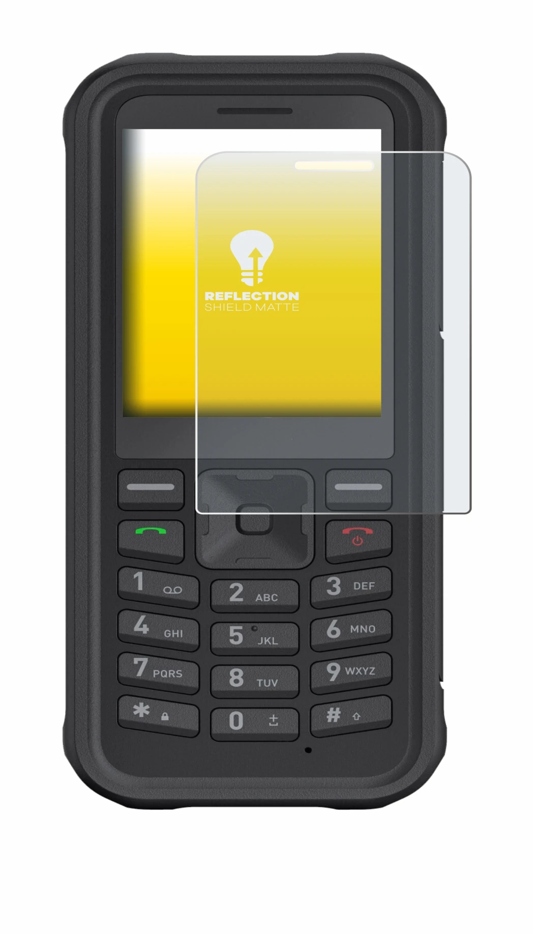 Image de l'appareil Sonim XP100 avec une grande variété de protections d'écran.