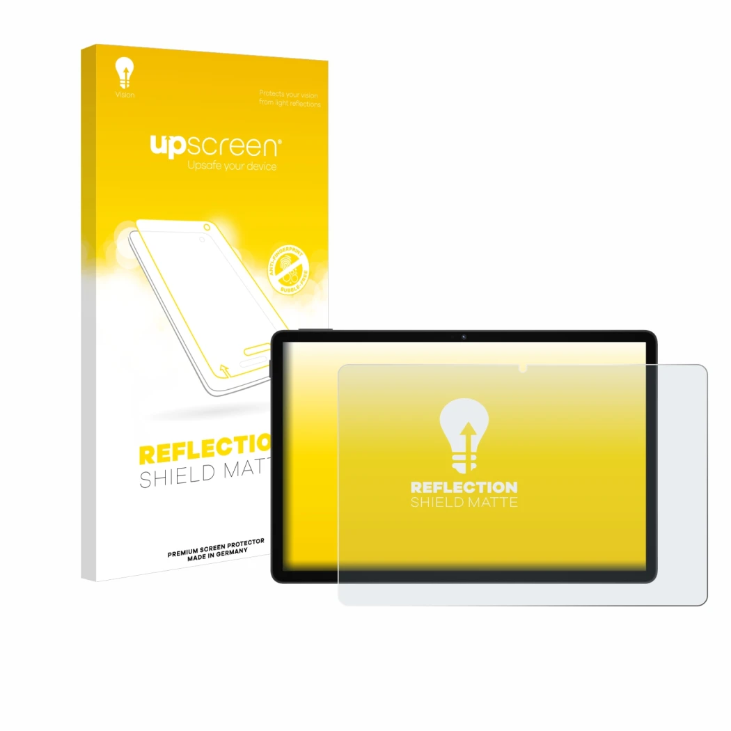 Face avant d’un emballage produit avec le logo de la marque upscreen. À côté, l’appareil Doogee U11 est représenté avec la pro