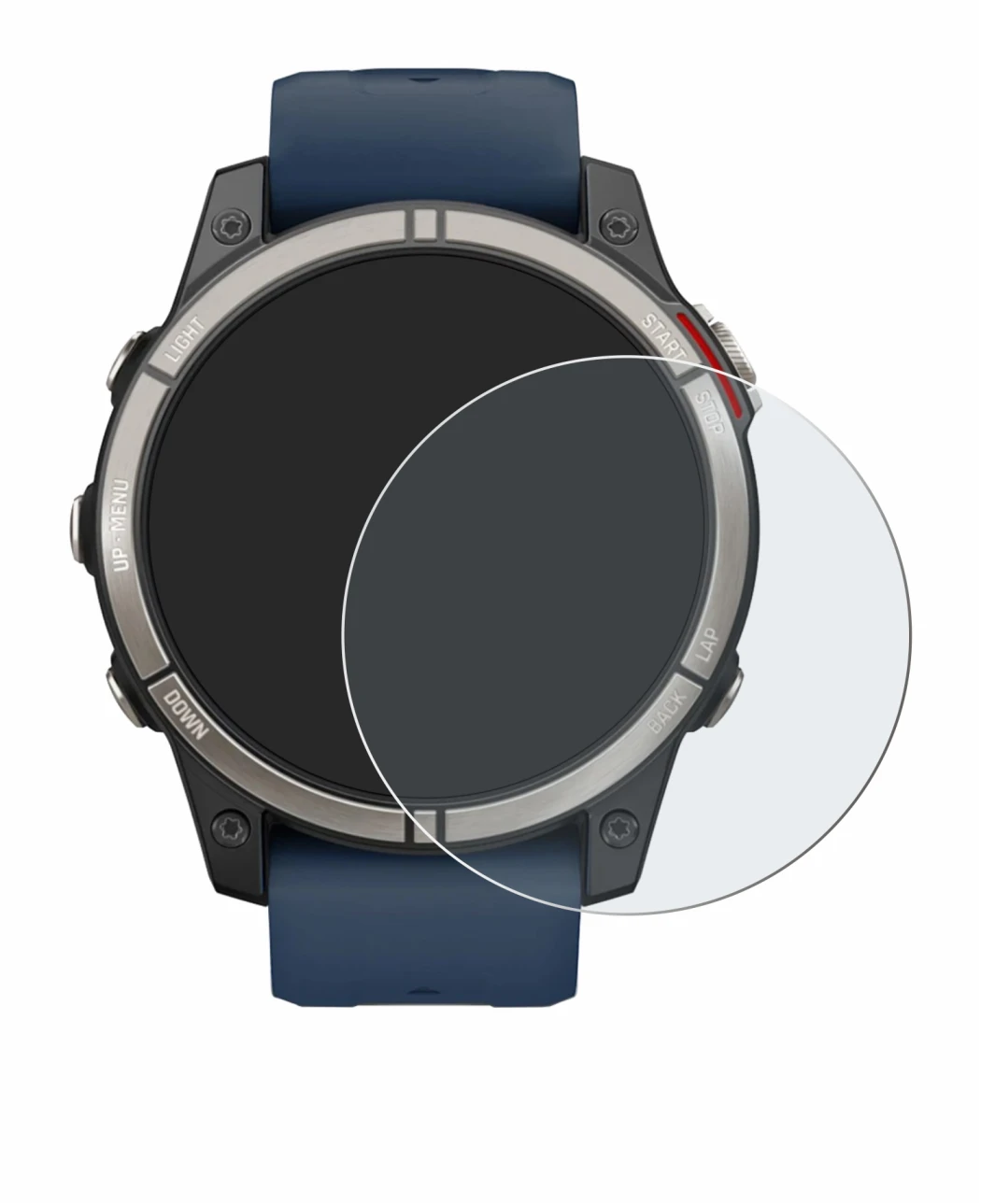 Image de l'appareil Garmin quatix 7 Pro avec une grande variété de protections d'écran.