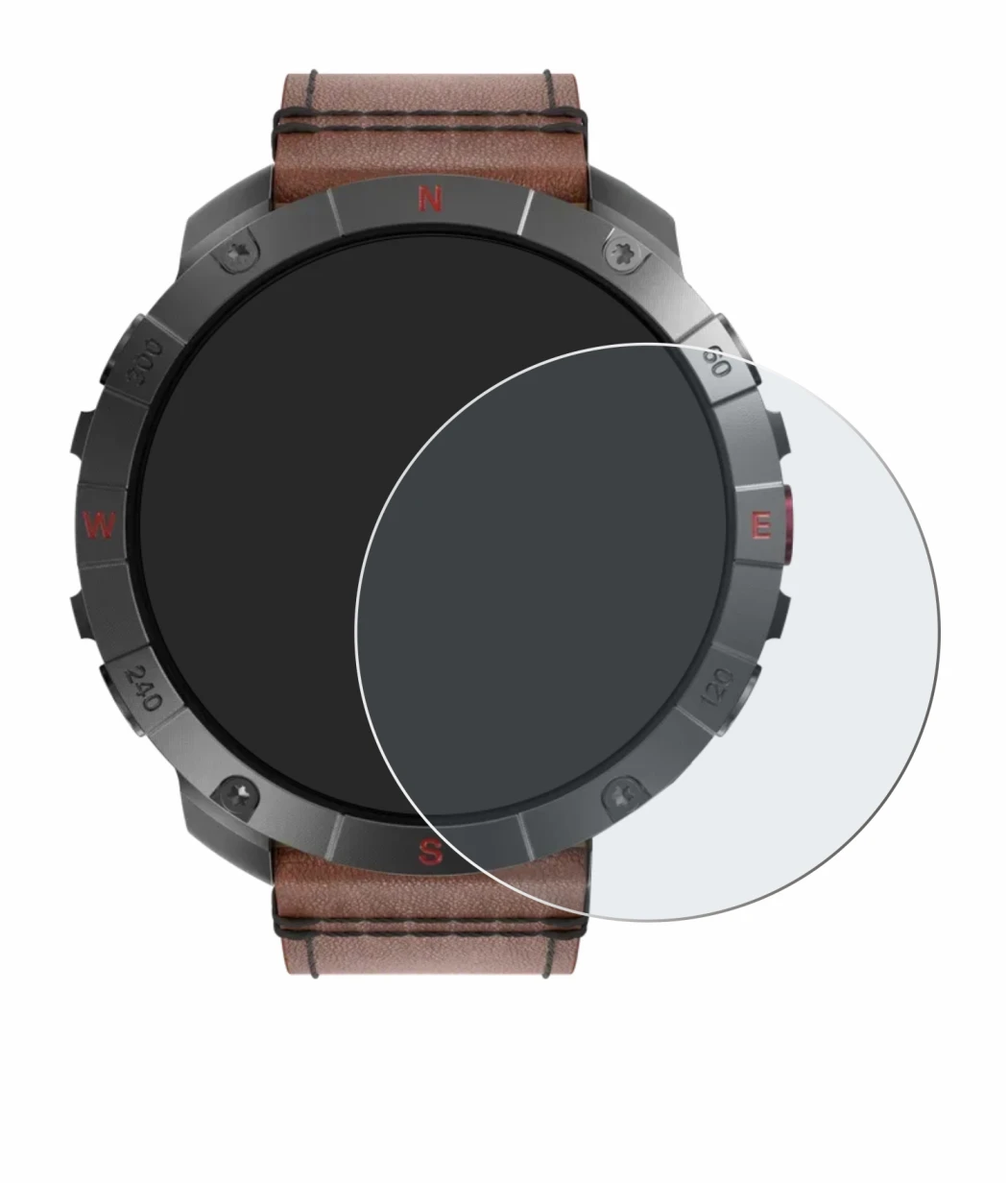 Image de l'appareil Polar Grit X2 Pro Titan avec une grande variété de protections d'écran.