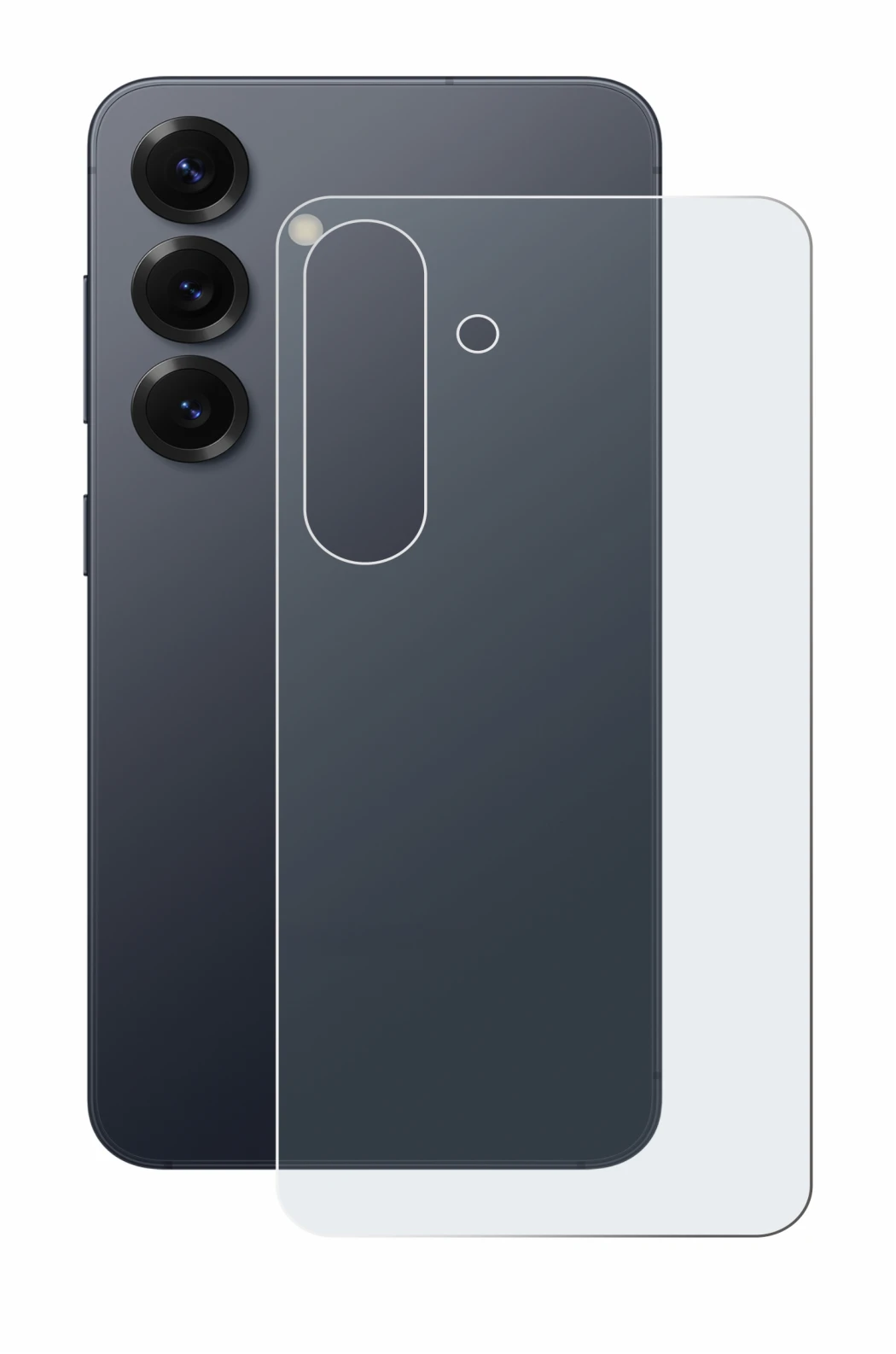 Image de l'appareil Samsung Galaxy S25 (Arrière) avec une grande variété de protections d'écran.