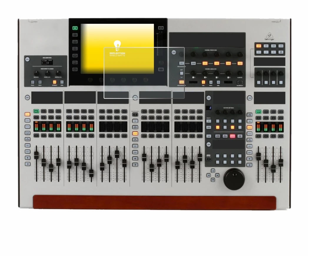 Image de l'appareil Behringer Wing avec une grande variété de protections d'écran.