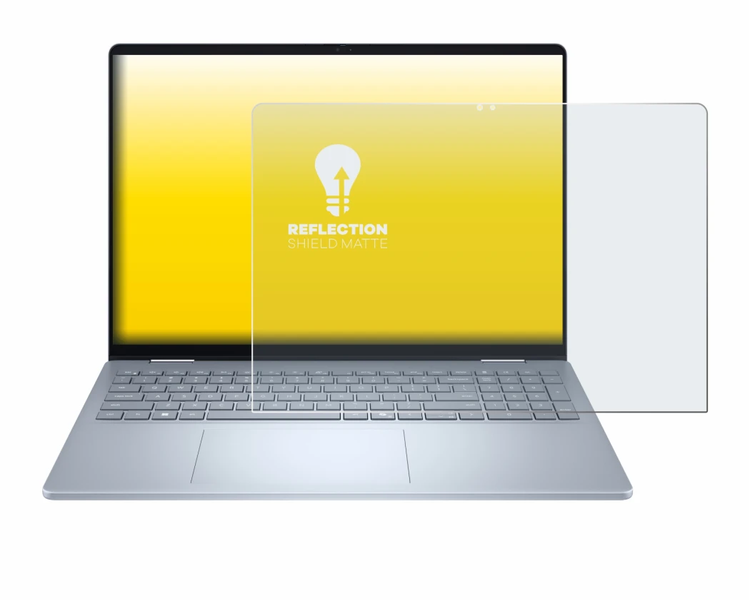 Image de l'appareil Dell 16 Plus-2-in-1 avec une grande variété de protections d'écran.