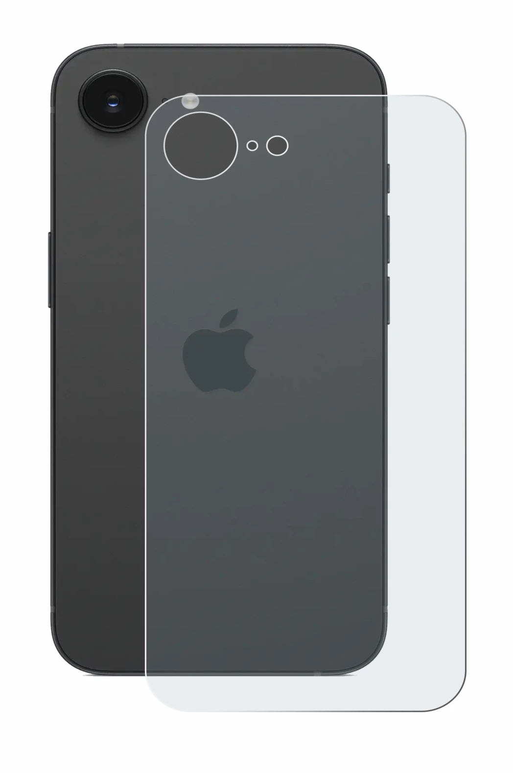Image de l'appareil Apple iPhone 16e (Arrière) avec une grande variété de protections d'écran.