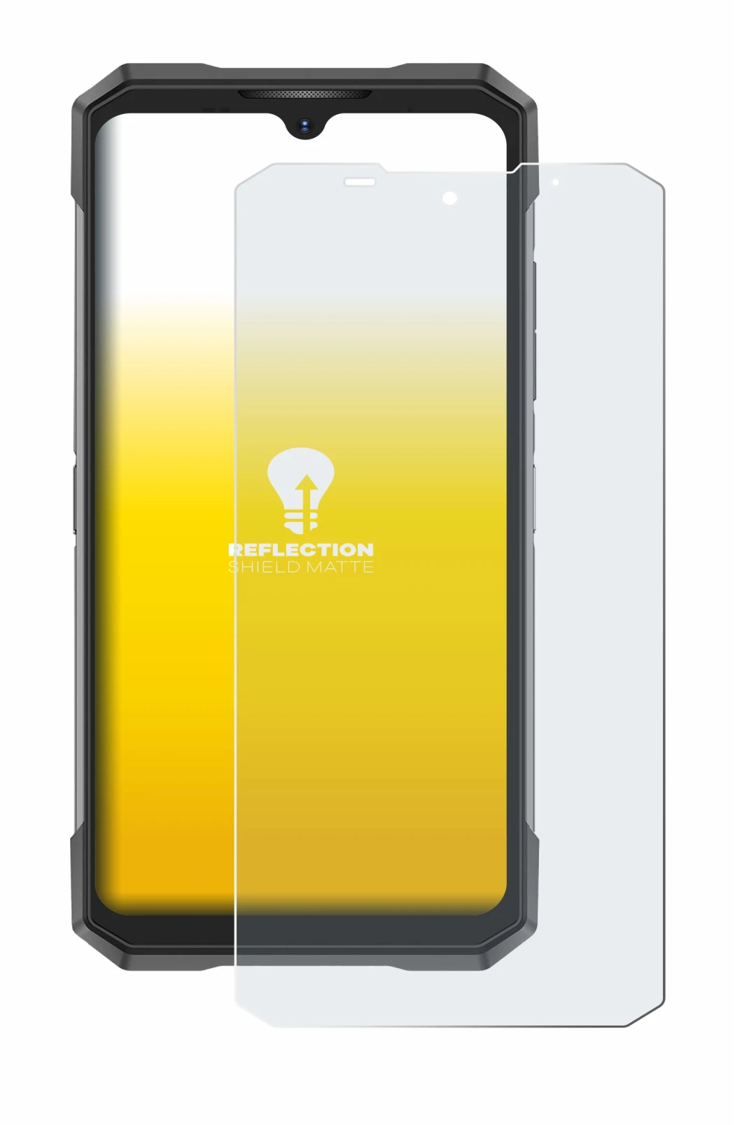 Image de l'appareil Doogee S200X avec une grande variété de protections d'écran.