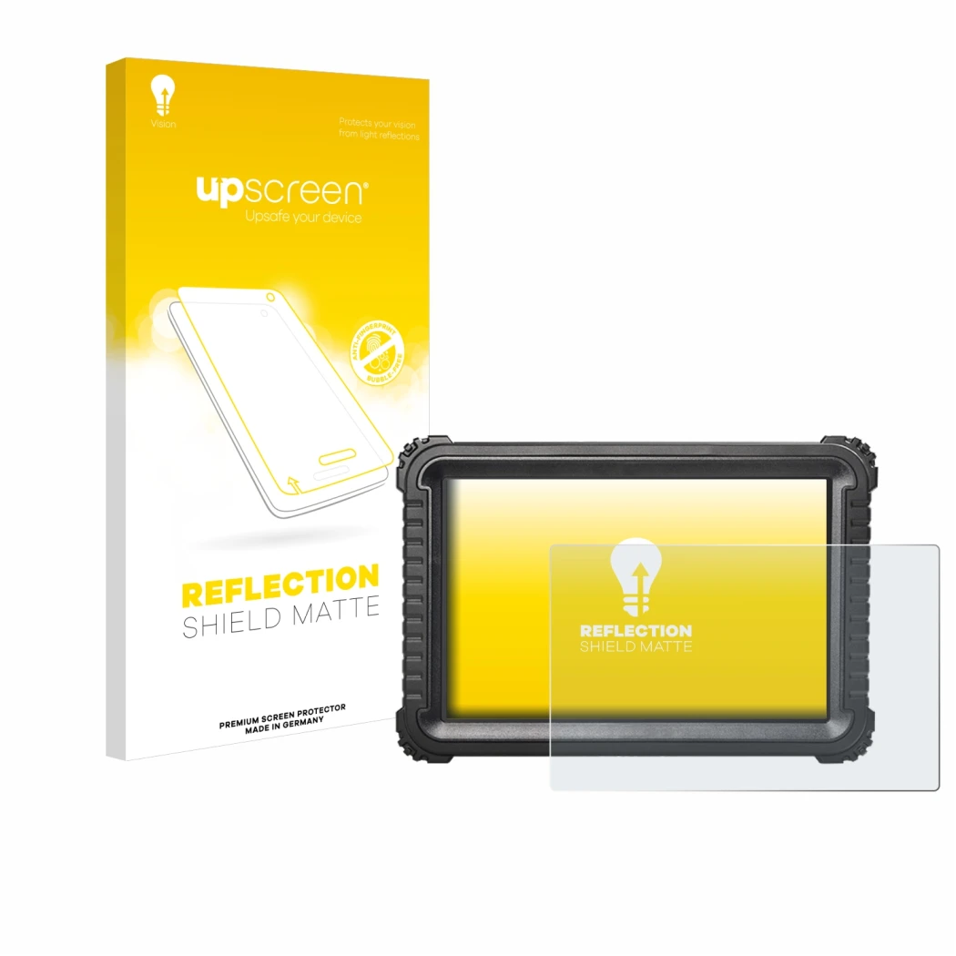 Face avant d’un emballage produit avec le logo de la marque upscreen. À côté, l’appareil iCarsoft CR Ultra est représenté avec