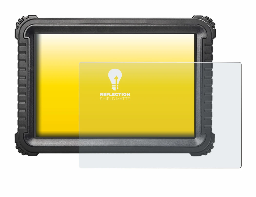 Image de l'appareil iCarsoft CR Ultra avec une grande variété de protections d'écran.