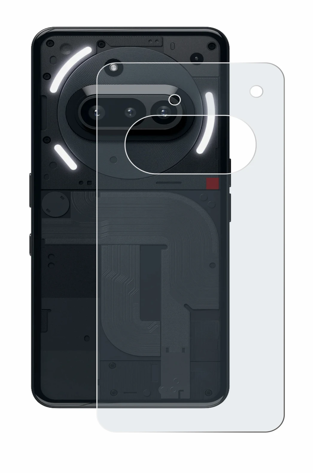 Image de l'appareil Nothing Phone (3a) (Arrière) avec une grande variété de protections d'écran.