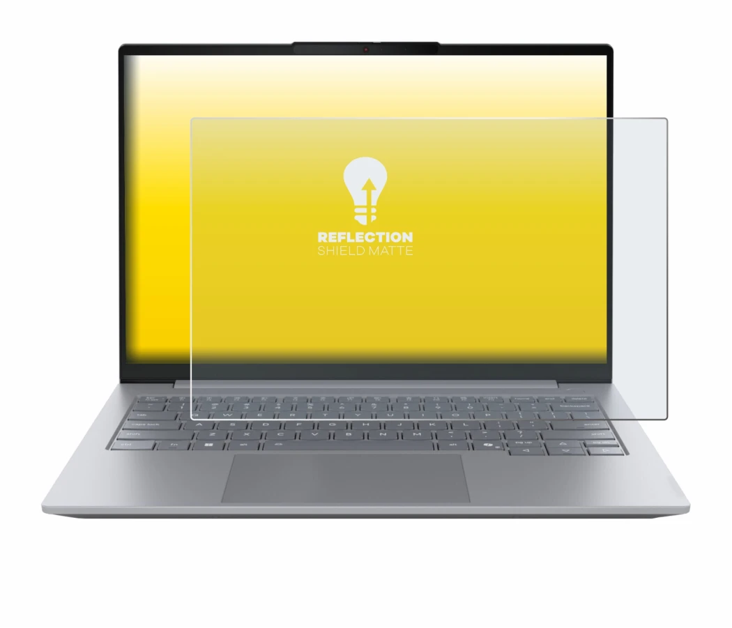 Image de l'appareil Lenovo ThinkBook 14 Gen 8 avec une grande variété de protections d'écran.