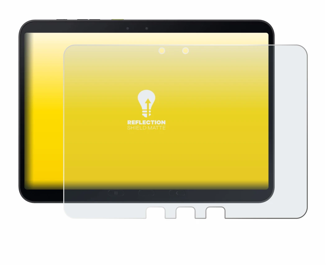 Image de l'appareil Samsung Galaxy Tab Active 5 Pro avec une grande variété de protections d'écran.