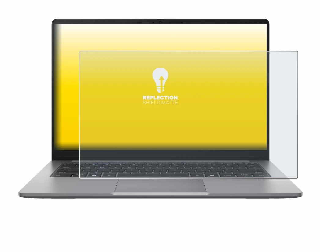 Image de l'appareil ASUS ExpertBook P1 P1403 avec une grande variété de protections d'écran.