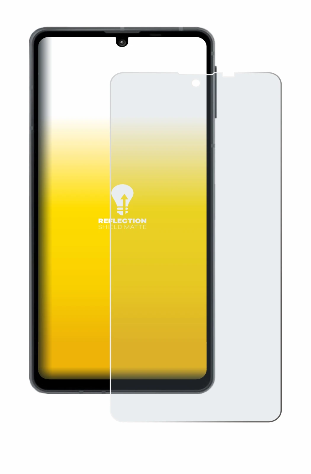 Image de l'appareil Sharp Aquos Sense 8 avec une grande variété de protections d'écran.