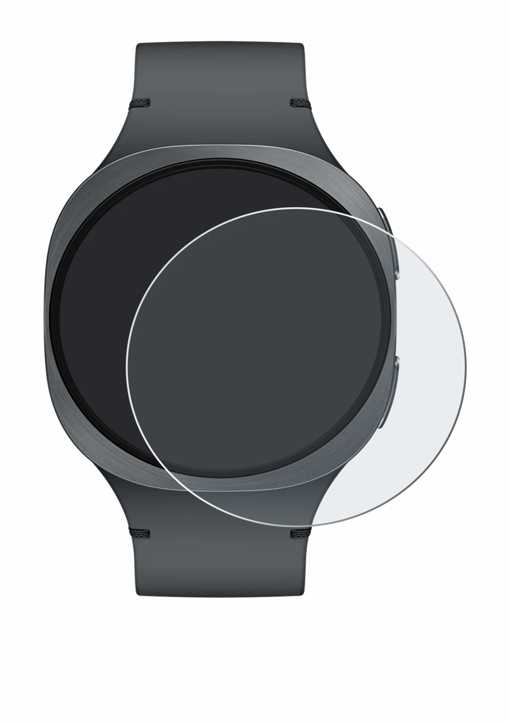 Image de l'appareil Samsung Galaxy Watch 8 (40 mm) avec une grande variété de protections d'écran.