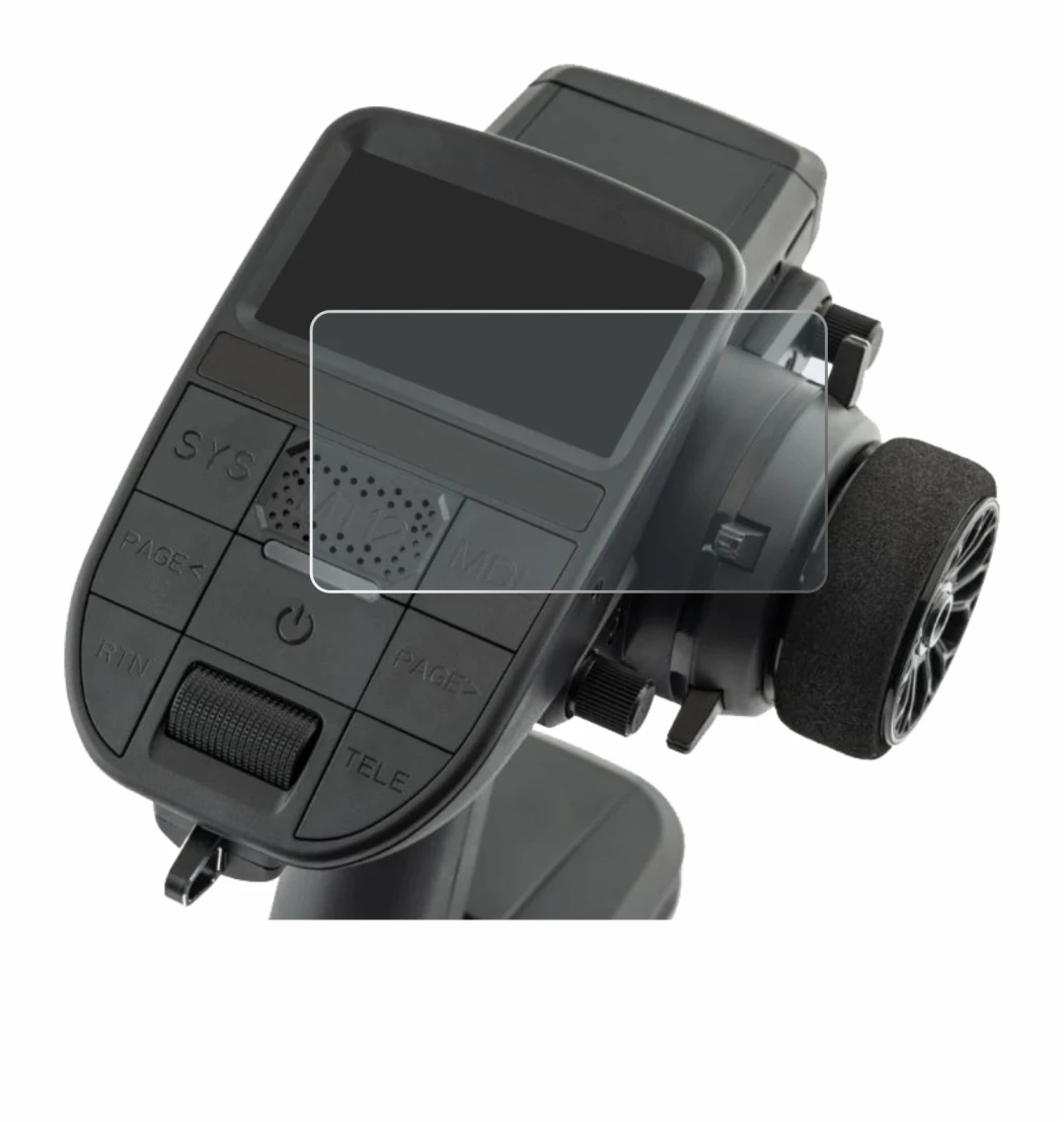 Image de l'appareil Radiomaster MT12 avec une grande variété de protections d'écran.