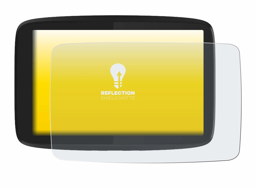Image de l'appareil TomTom GO Camper Tour avec une grande variété de protections d'écran.