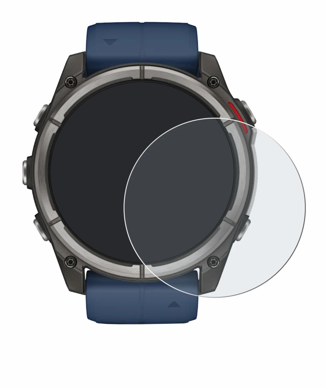 Image de l'appareil Garmin quatix 8 (51 mm) avec une grande variété de protections d'écran.