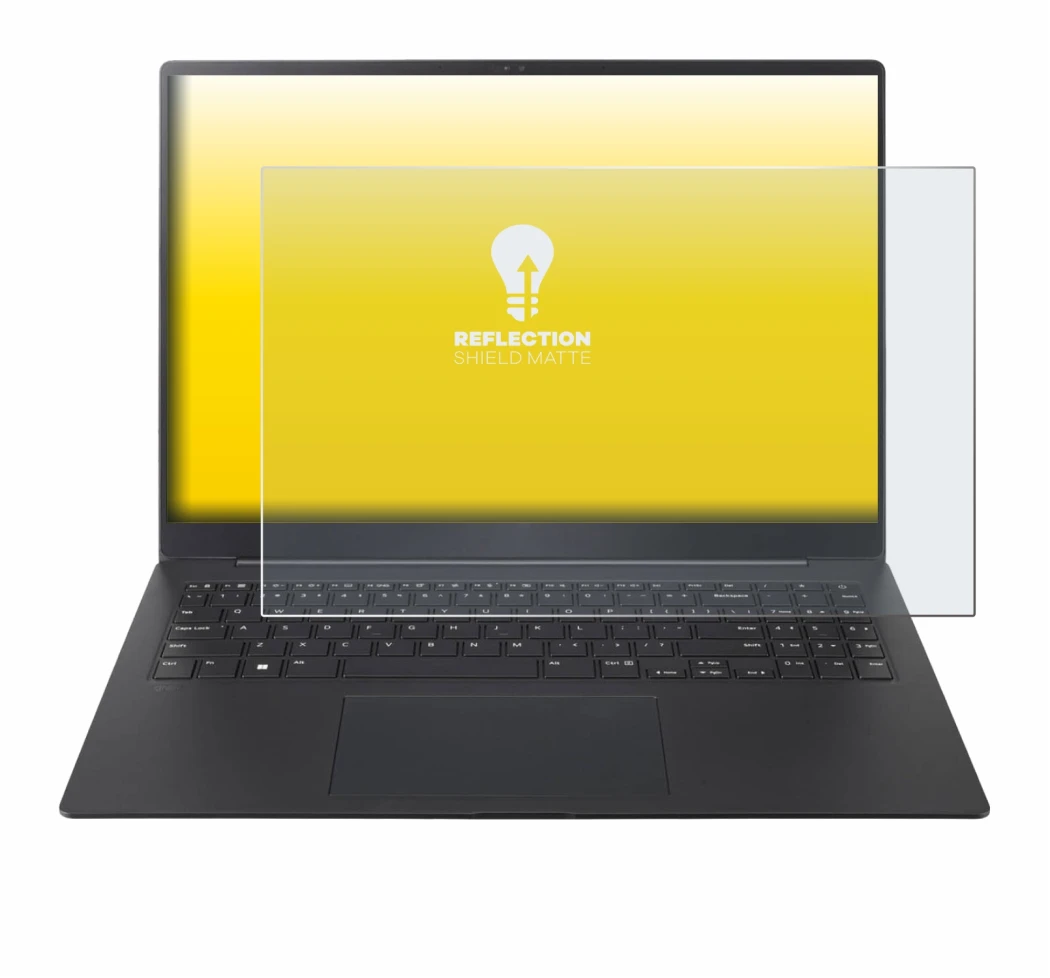 Image de l'appareil LG gram Pro 16 2025 avec une grande variété de protections d'écran.