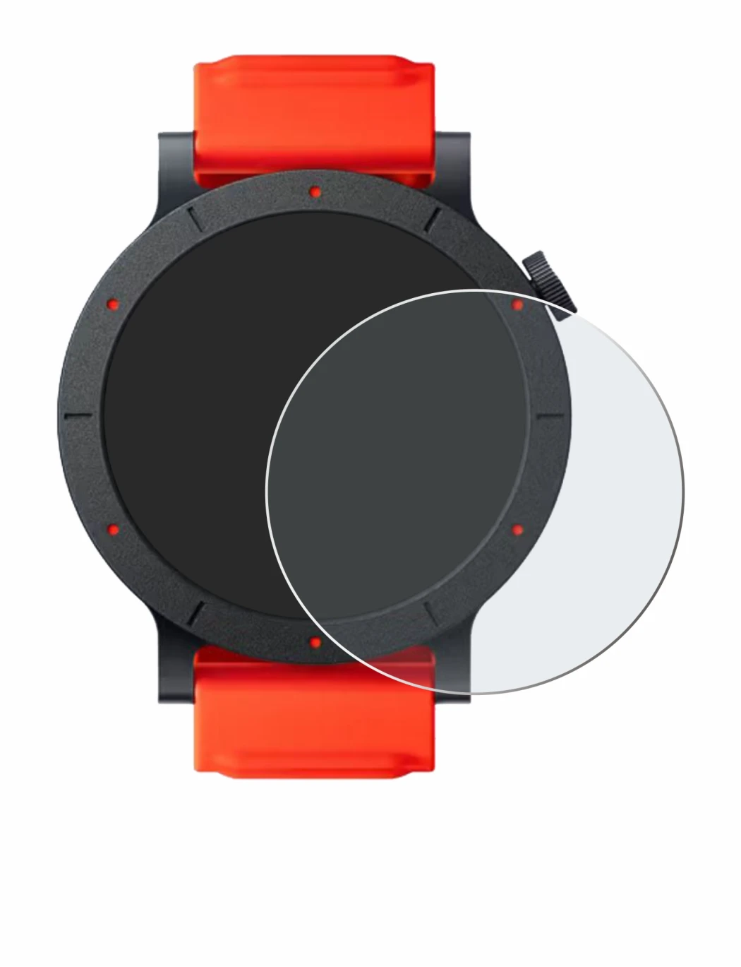 Image de l'appareil Nothing CMF Watch 3 Pro avec une grande variété de protections d'écran.