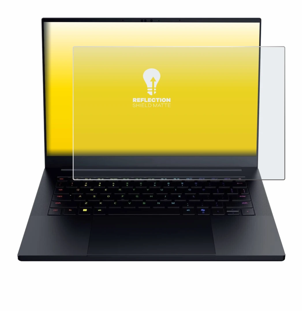 Image de l'appareil Razer Blade 14 2025 avec une grande variété de protections d'écran.
