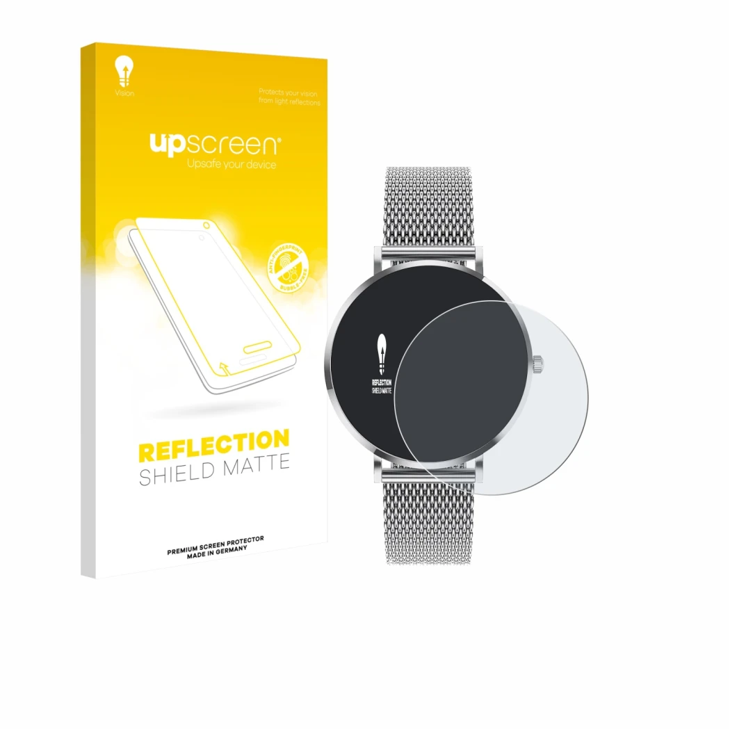 Face avant d’un emballage produit avec le logo de la marque upscreen. À côté, l’appareil Pireware Amory 5 Mini est représenté 