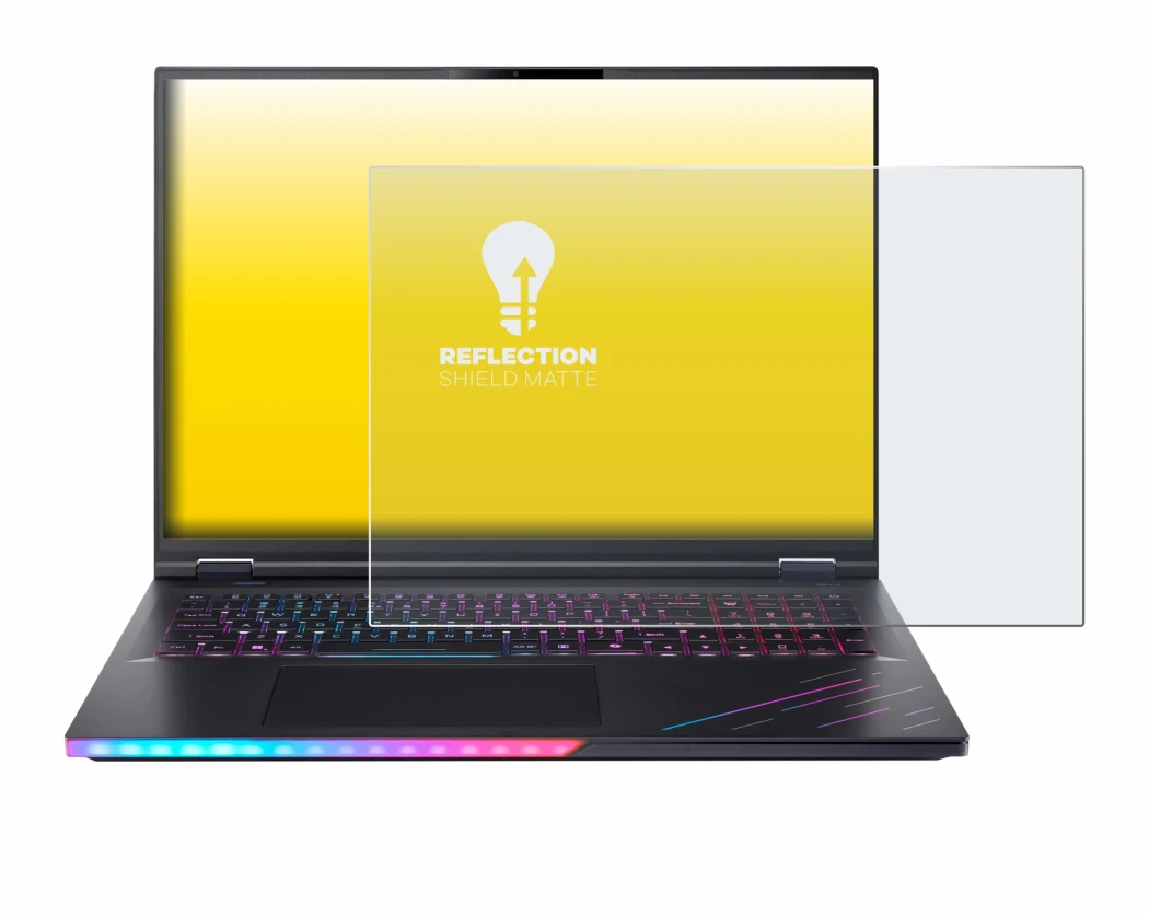 Image de l'appareil Acer Predator Helios 18 AI PH18-73 avec une grande variété de protections d'écran.