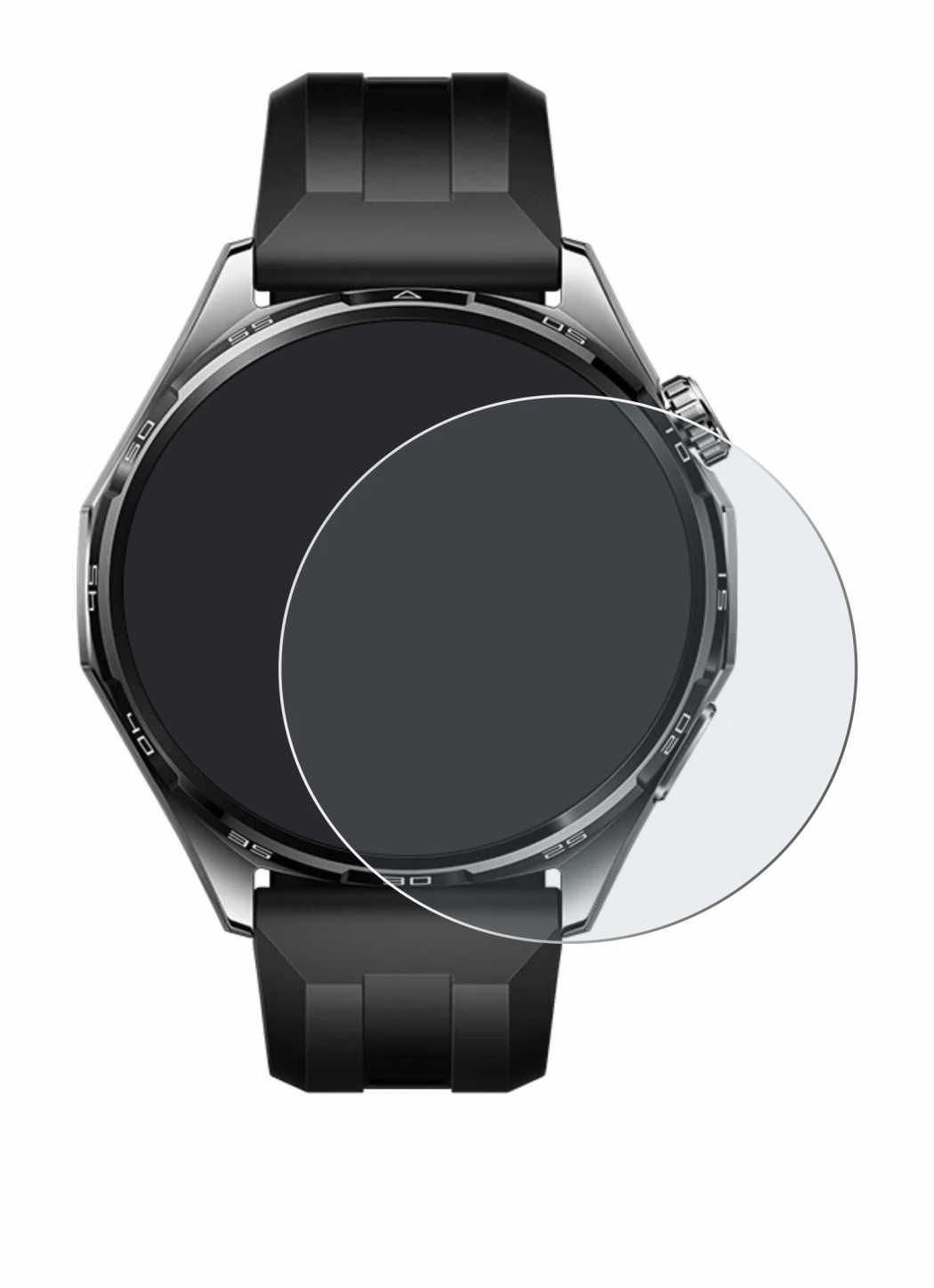 Image de l'appareil Huawei Watch GT 6 (46 mm) avec une grande variété de protections d'écran.