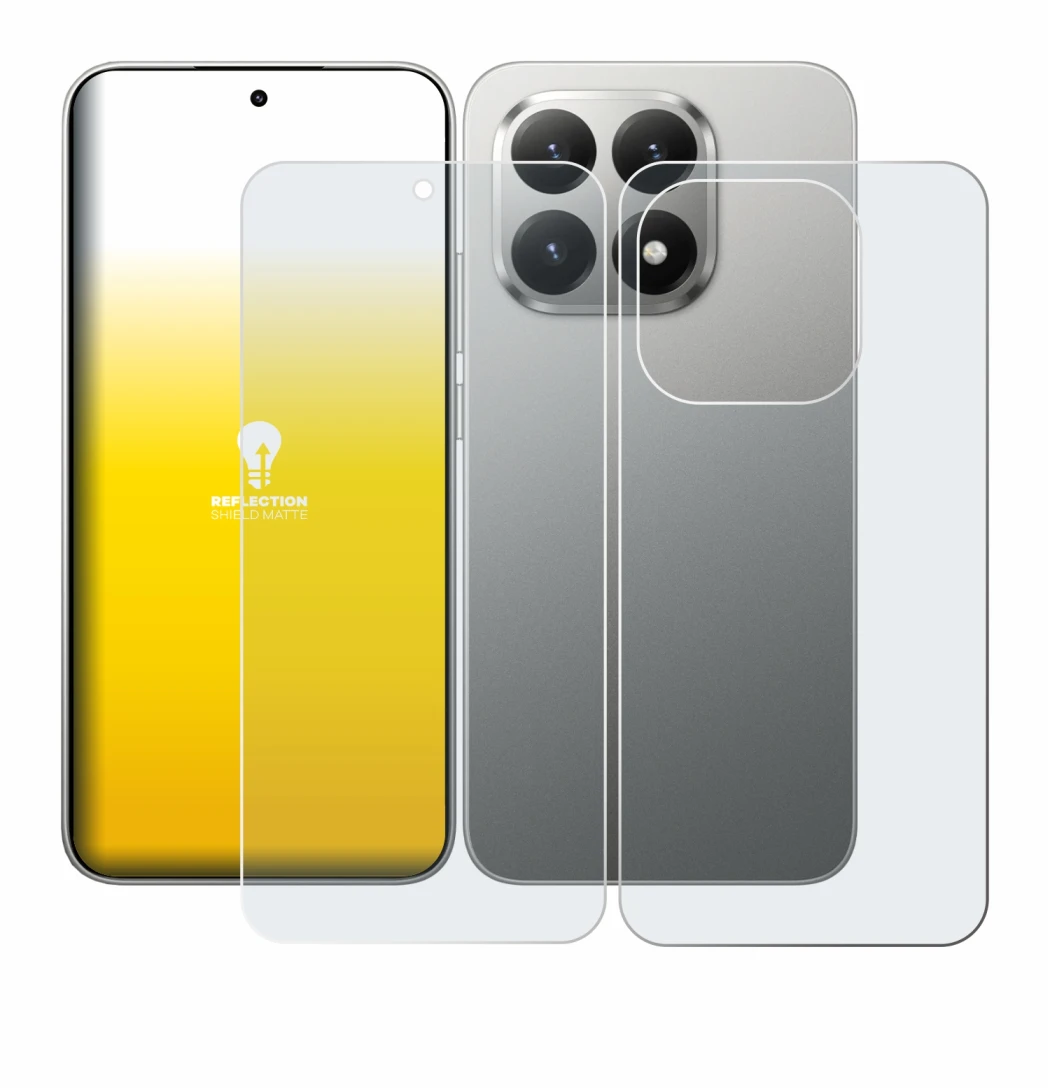 Image de l'appareil Xiaomi 15T (Avant+Arrière) avec une grande variété de protections d'écran.