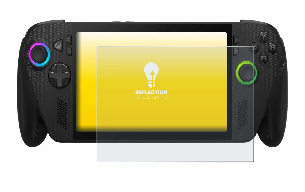 Image de l'appareil ASUS ROG Xbox Ally X avec une grande variété de protections d'écran.