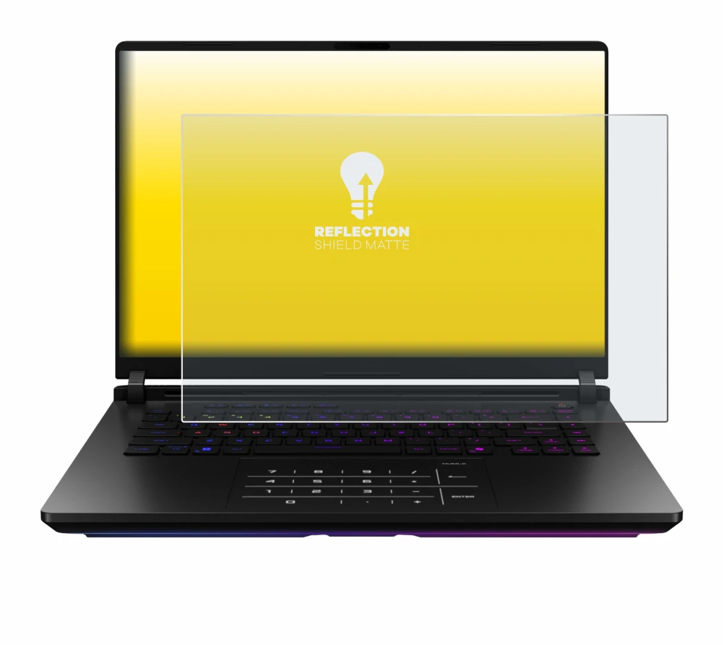 Image de l'appareil ASUS ROG Strix SCAR 18 2025 avec une grande variété de protections d'écran.